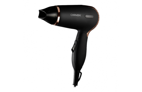 Carmen Noir 1200W Travel Hair Dryer - Black and Copper